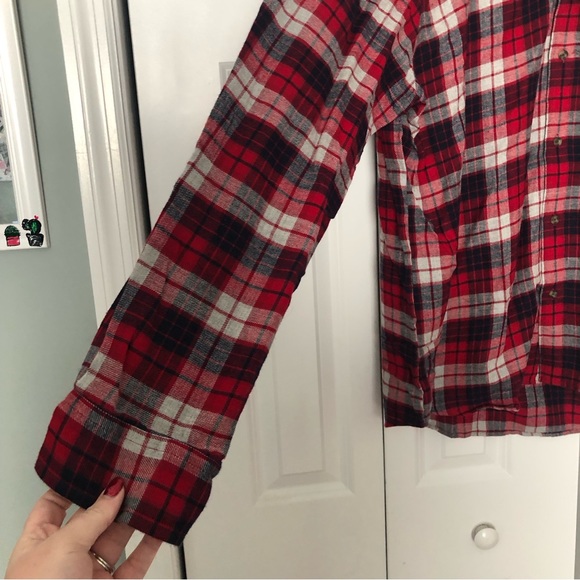 NWT Men’s red/blue plaid flannel - Picture 2 of 7